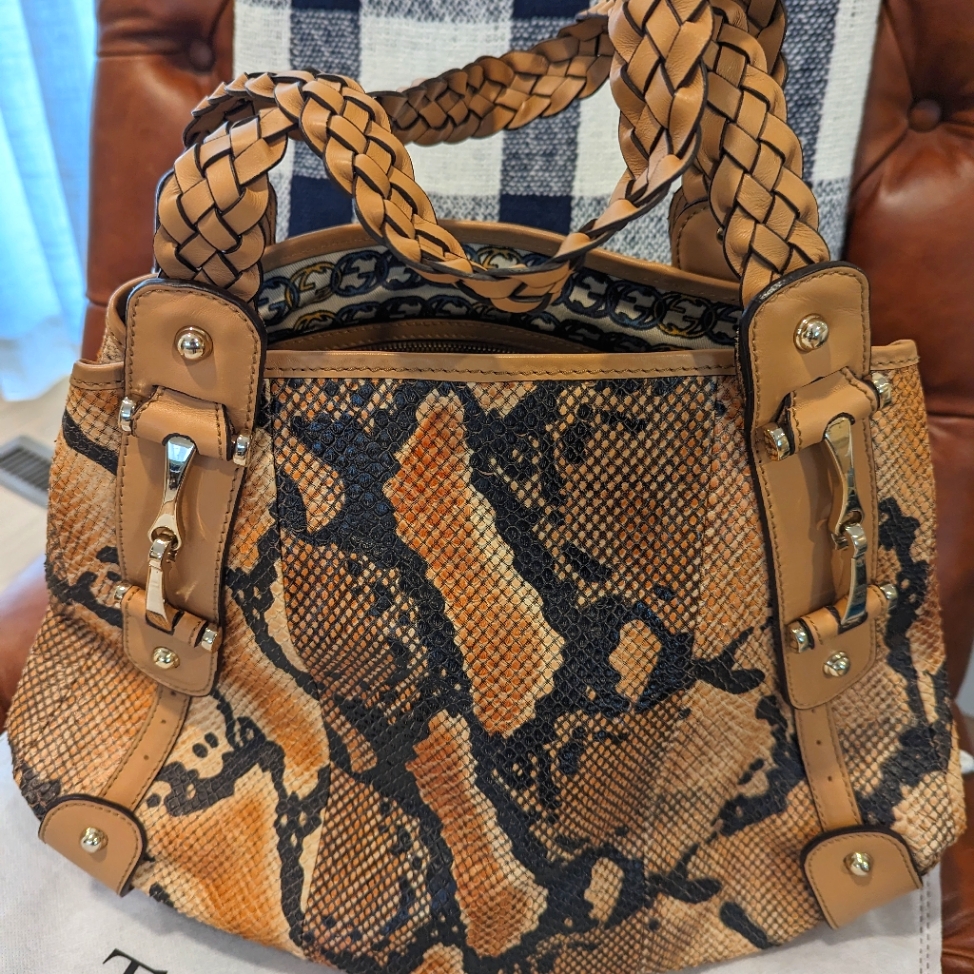 Gucci Python Pelham Tote
